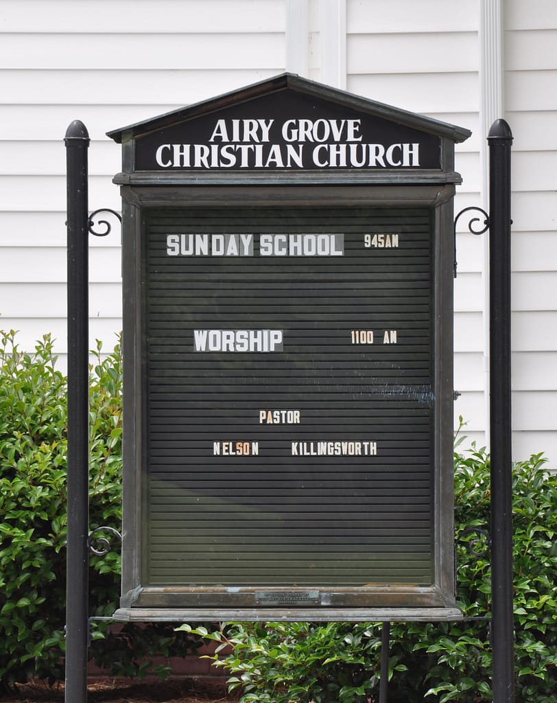 old church sign